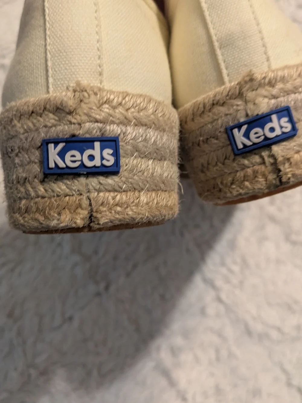 Keds Cream Canvas Espadrille Sneakers